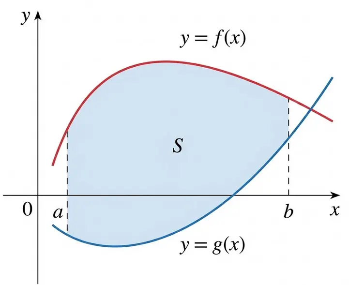 Area between easy curves