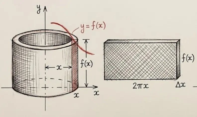 Getting the area of a 'shell'